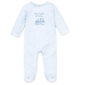 Thank Heaven For Little Boys Blue Footie 9m
